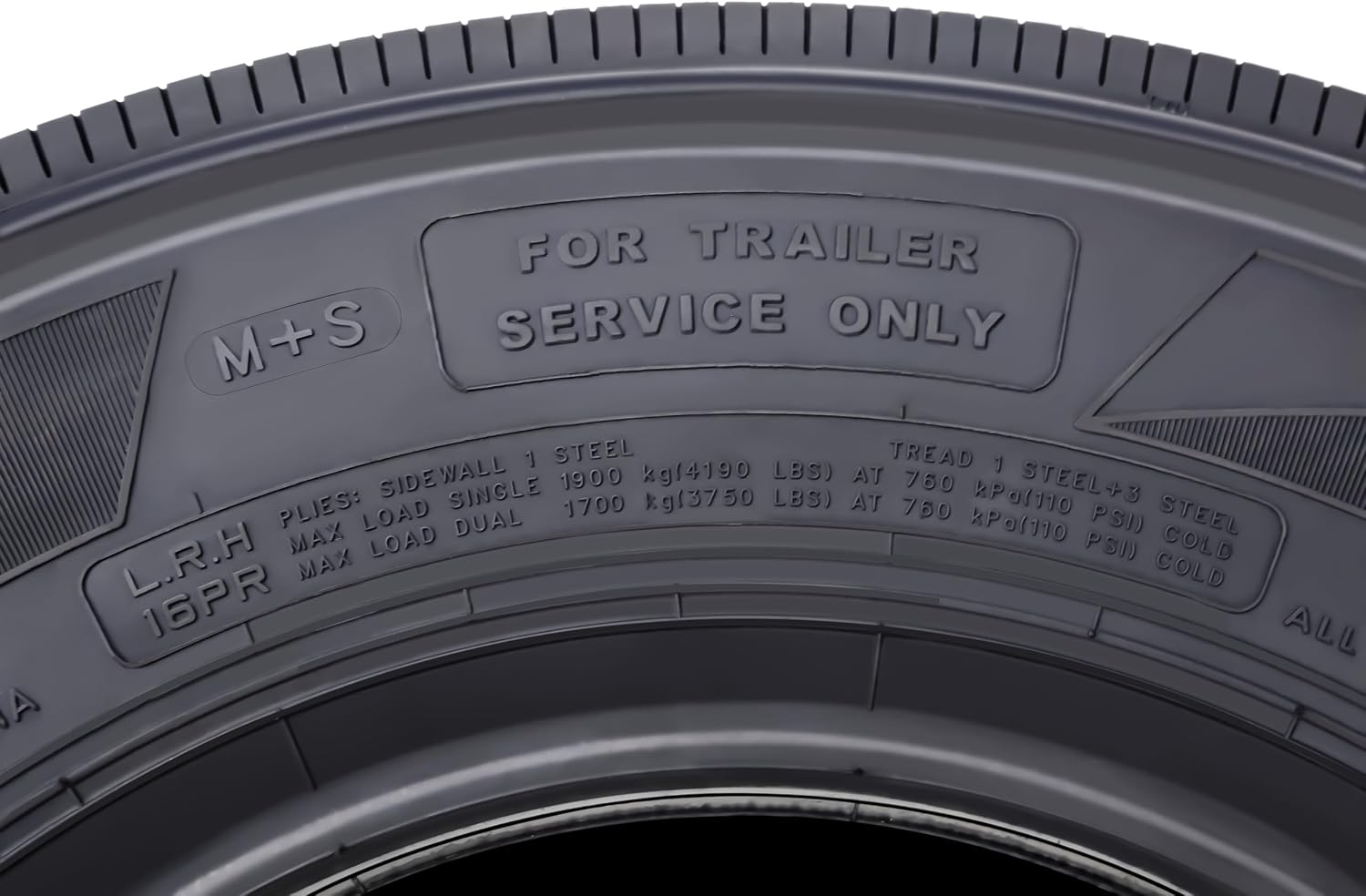 Set 4 Heavy Duty All Steel Trailer Tires 225/75R15 14 Ply 124/121M 11150