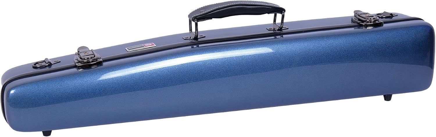 Crossrock Alto Saxophone Case-Fiberglass Hardshell with Backpack Straps in Blue