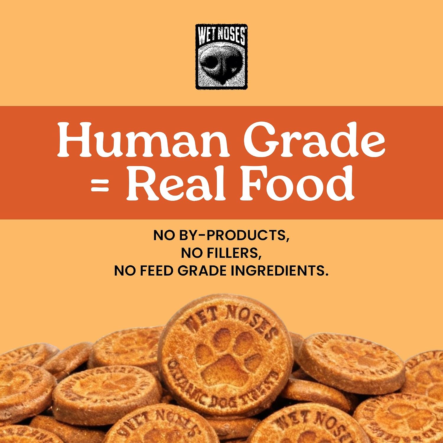 Wet Noses Organic Crunchy Dog Treats – All-Natural, Human-Grade, Non-GMO, Healthy Training & Delicious Snacks for Dogs