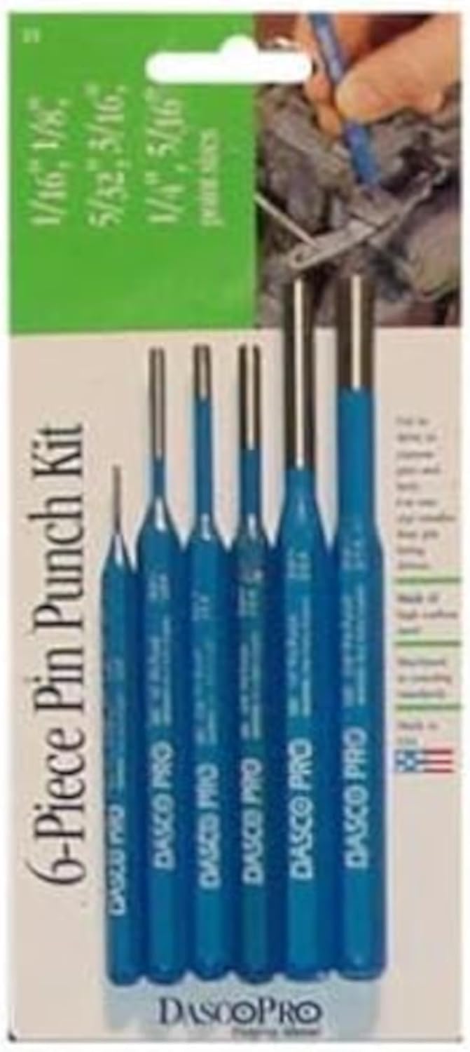 DASCO PRO 6 Piece Pin Punch Kit, Assembled in USA, VN70022 22