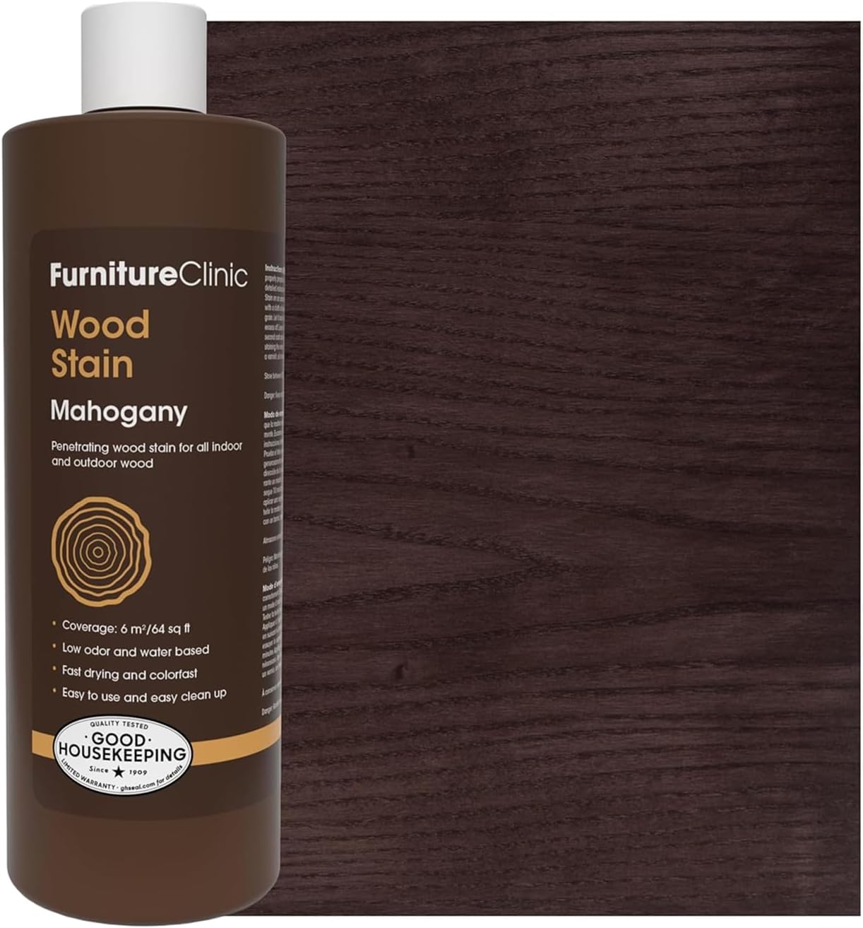 Furniture Clinic Wood Stain | Dark Oak | Water Based | Fast Drying, Low Odor