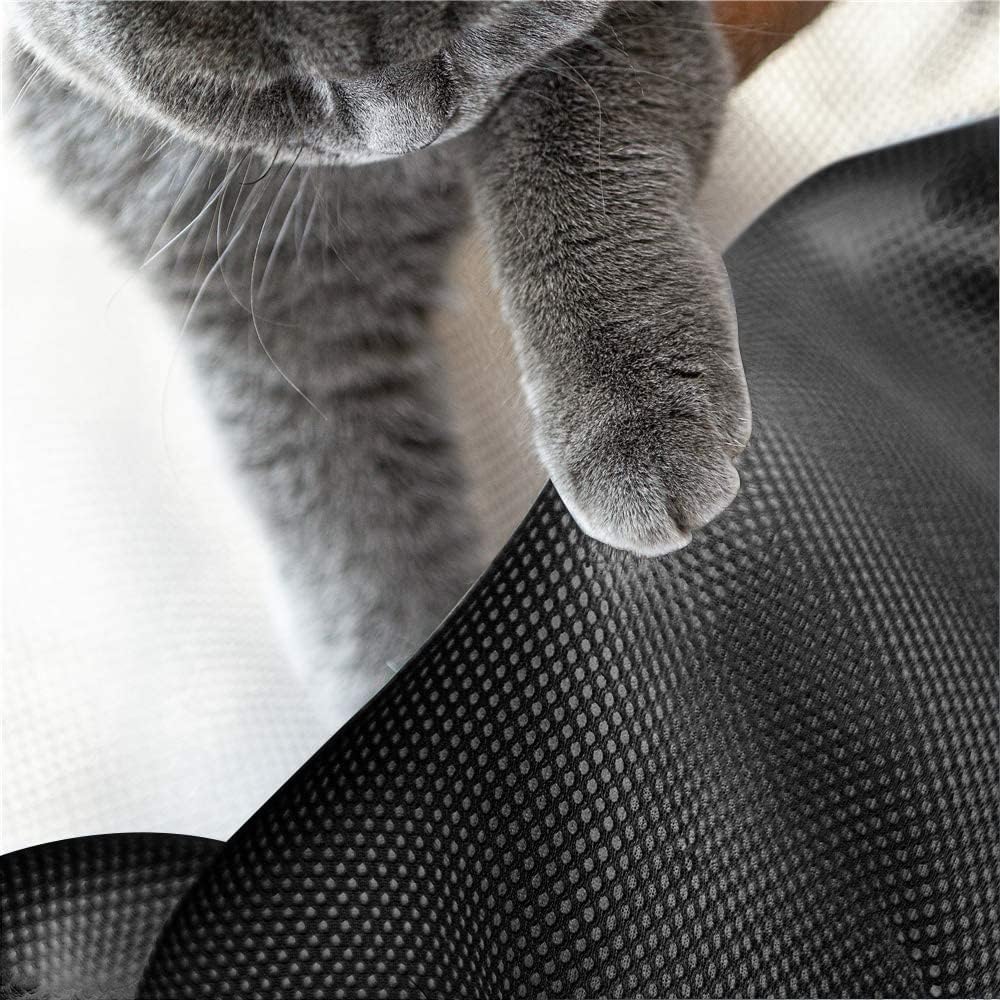 JUNSPOW Cat Bed Sleeping Cat Hammock, 16.9in x 16.9in x 9.5in, Grey