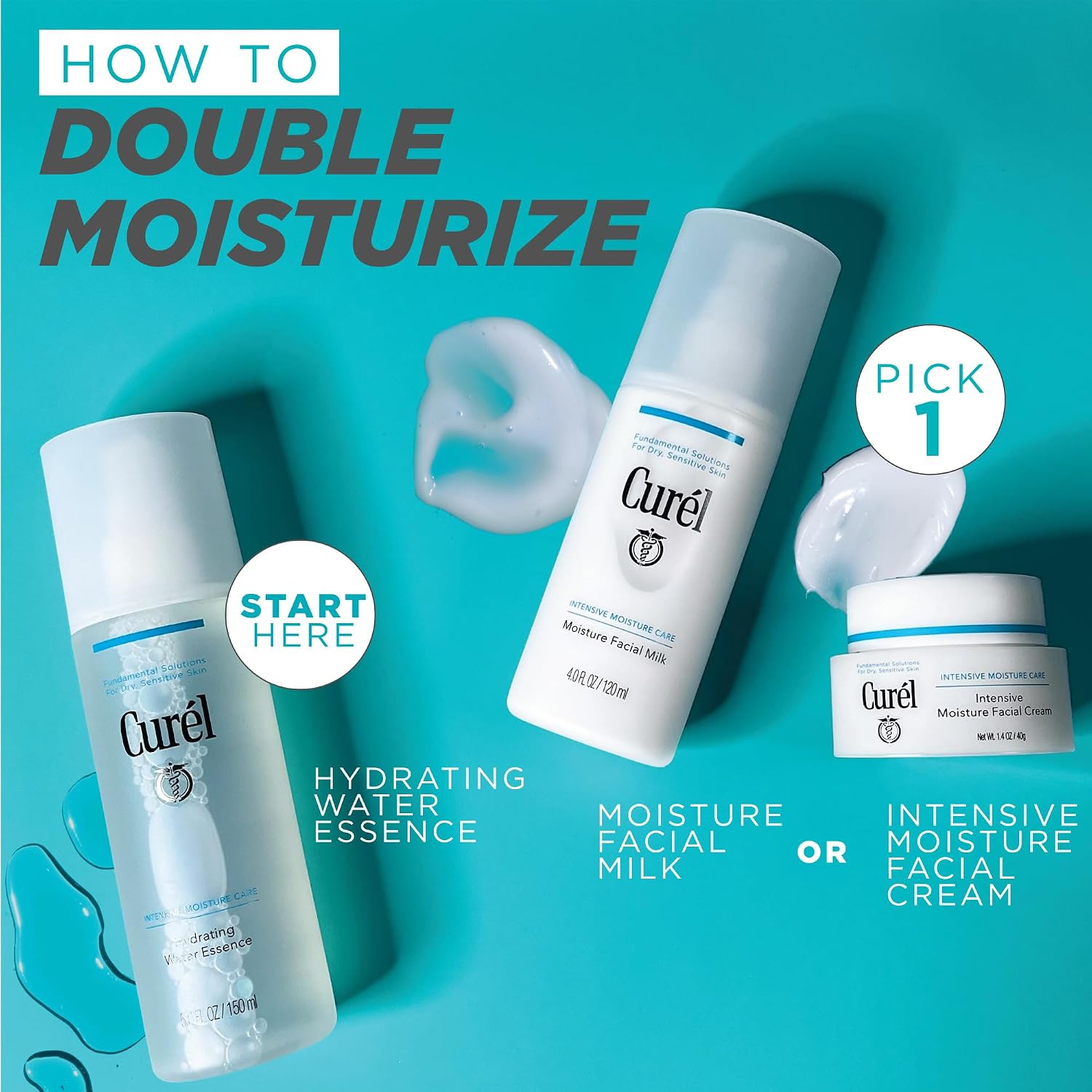 Curel Japanese Skin Care Moisture Facial Milk, Face Moisturizer, 4 fl oz