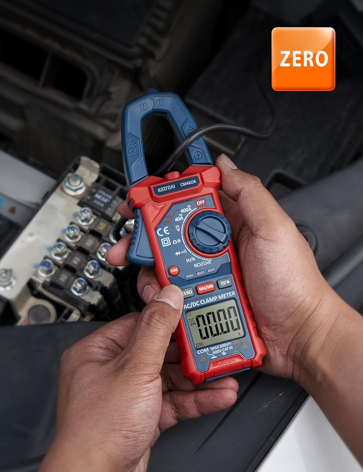 AstroAI Digital Clamp Meter Multimeter 2000 Counts Amp Voltage Tester Auto-ranging with AC/DC Voltage, AC Current, Resistance, Capacitance, Continuity