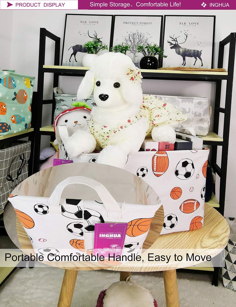Rectangular Storage Basket Gift Bag Rec Spaceships