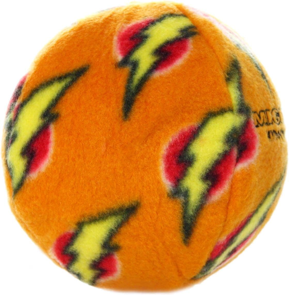 MIGHTY Tuffy 2 Pack Medium Ball Dog Toy: Ultra Durable Plush Toy with Multiple Layers & Reinforced Seams, Washable and Floats, Vinyl Ball & Fleece