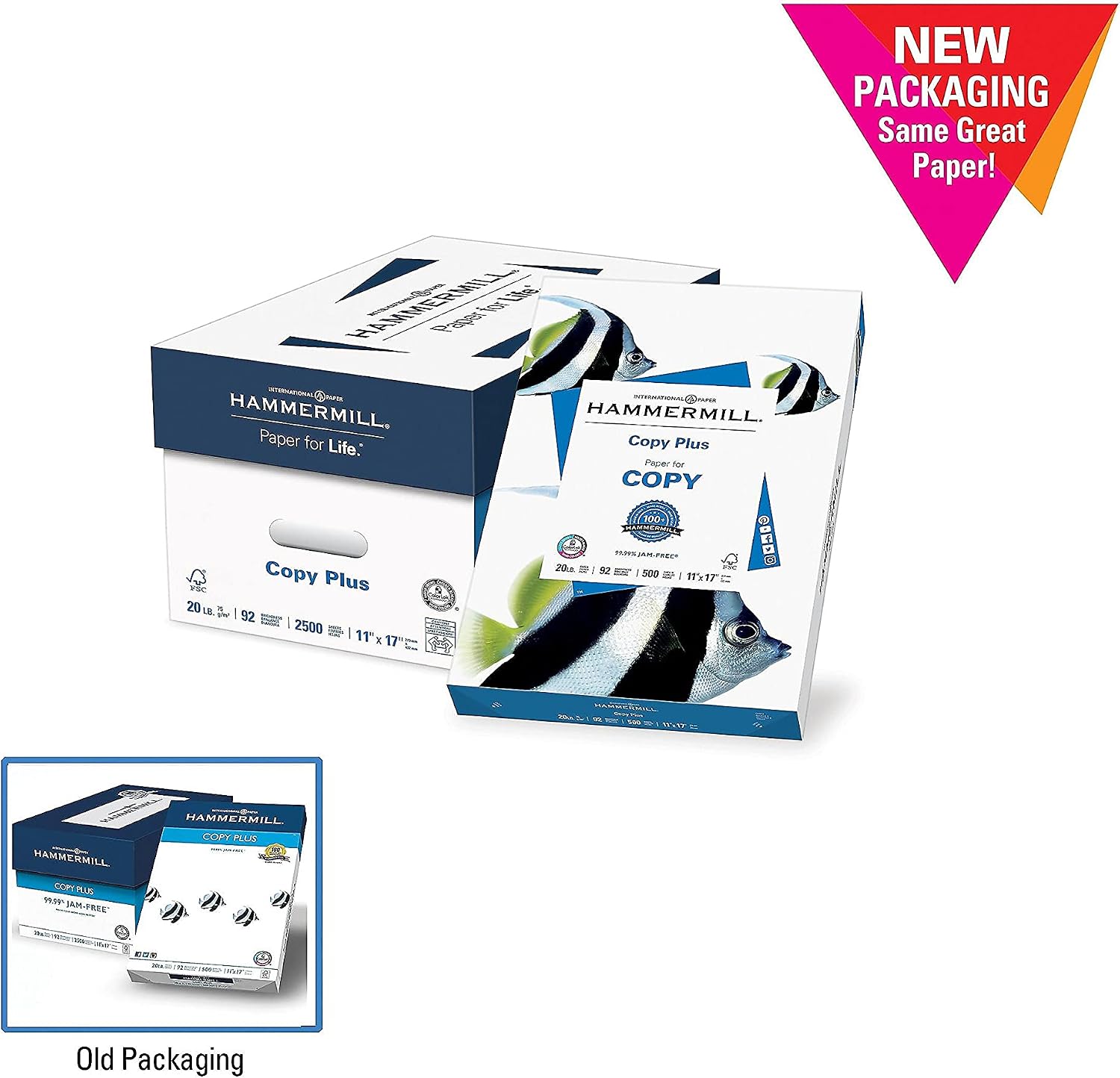 Hammermill Printer Paper, 20 lb Copy Paper, 8.5 x 11 - 10 Ream (5,000 Sheets) - 92 Bright, Made in the USA