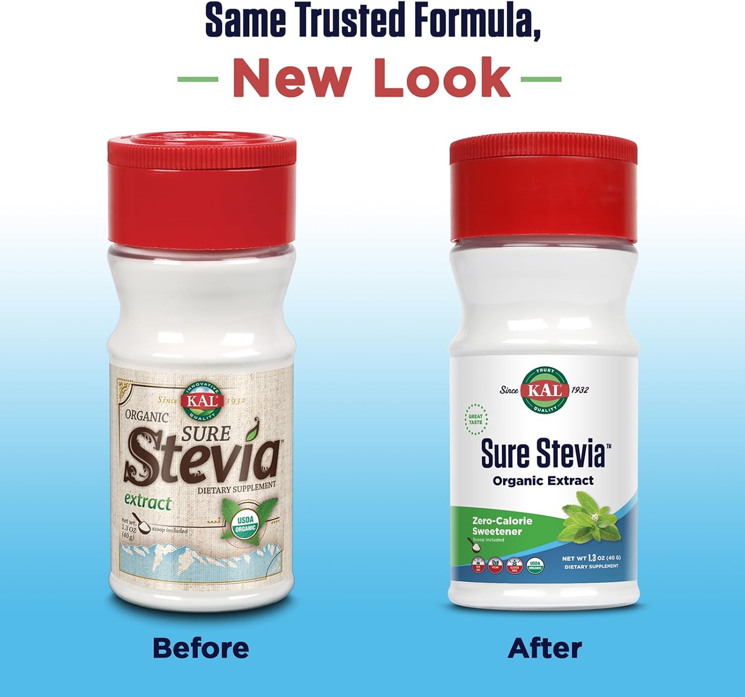 KAL Sure Stevia Extract Powder, Low Carb, Plant Based Stevia Sweetener, Great Taste, Zero Calories, Zero Sugar, Low Glycemic & Perfect for a Keto Diet, 60-Day Guarantee, Approx. 1820 Servings, 3.5oz | Zero Calorie Sweetener - Organic, Keto Friendly & Low…