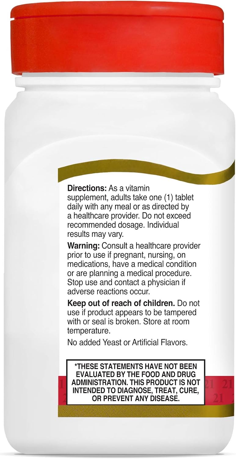 21st Century Vitamin D3 5000 IU Tablets, High Potency, 110 Count | High-Potency Vitamin D3 5000 IU Tablets, Bone Health & Immune System Support, Helps with Calcium Absorption, Gluten Free