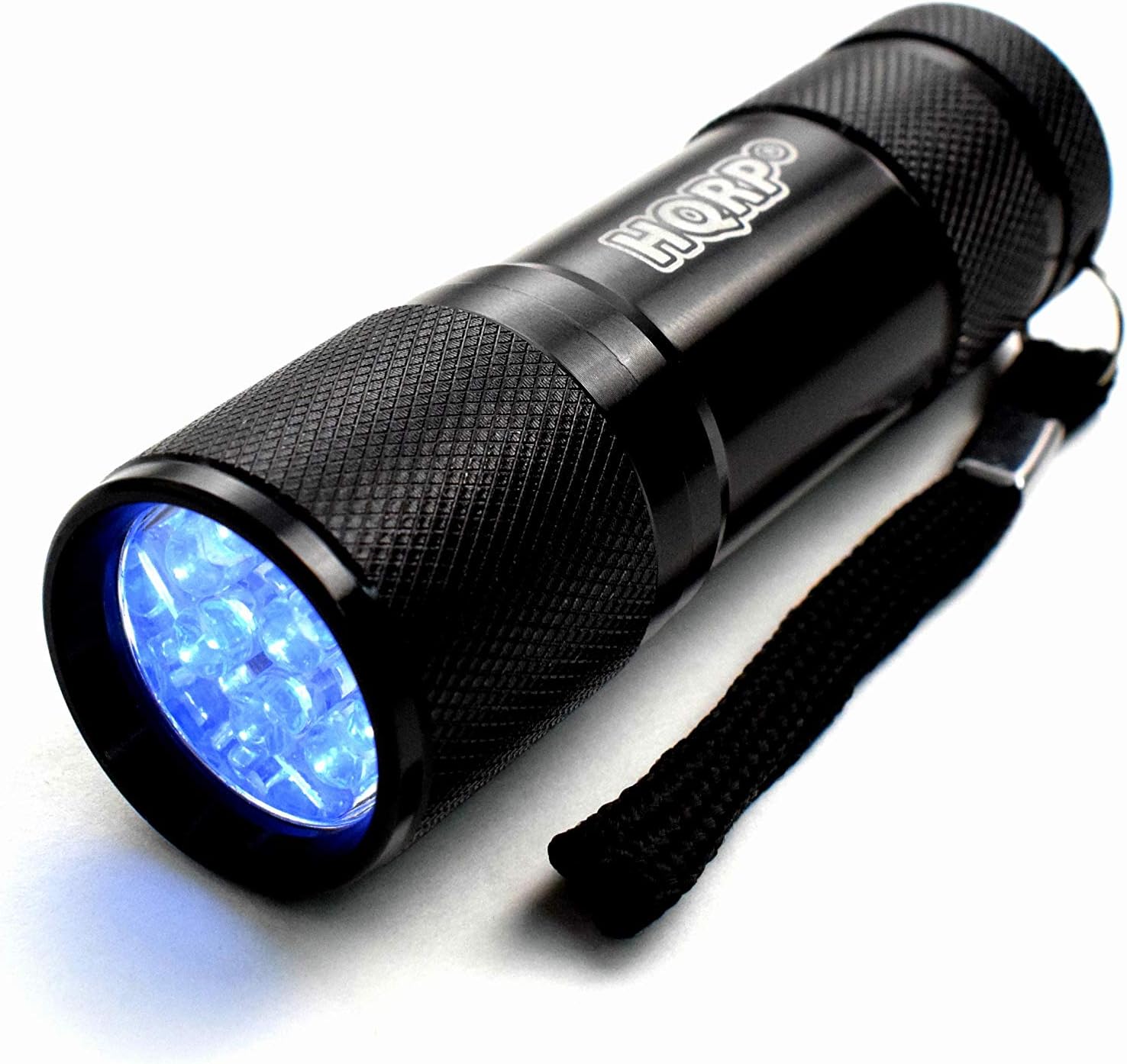 HQRP Professional 365 nM 9 LED Gemstone and Mineral Inspection, Identification, Fluorescence, Glow Flashlight Blacklight