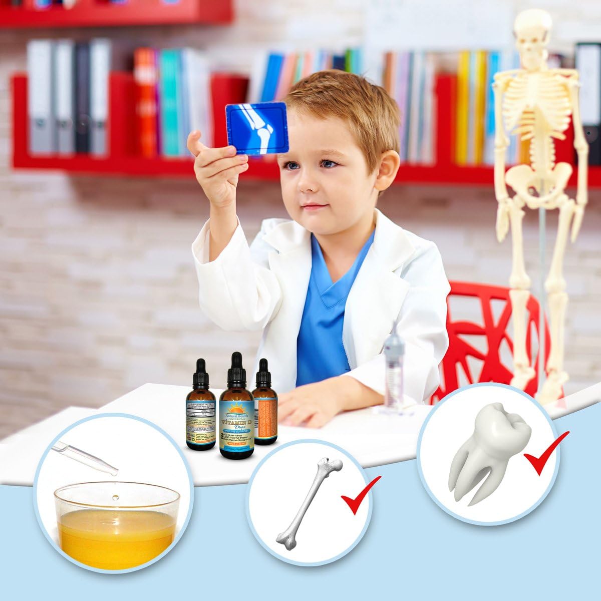 Kids Vitamin D Drops - 2 oz Liquid D3 | Pure Vit D3 Supplement - Supports Immune System & Bone Health - For Toddlers, Children