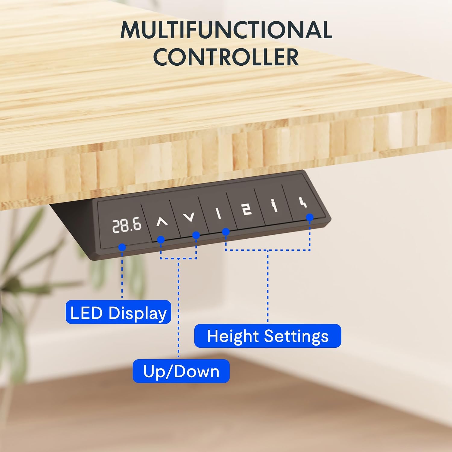 FLEXISPOT EN2 48"x24" Standing Desk with Power Strip Bundle, Black