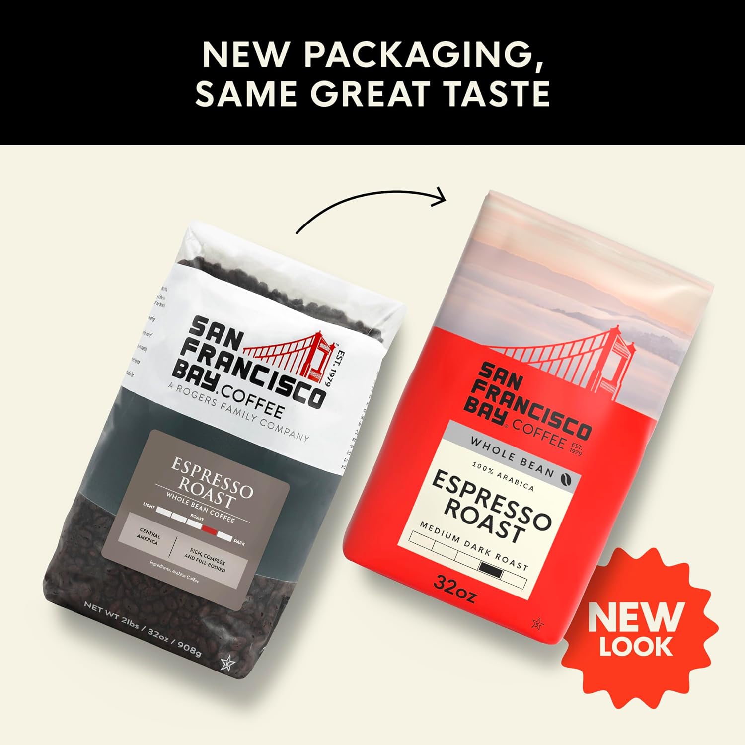 San Francisco Bay Coffee French Roast Whole Bean Coffee, 2 lb bag
