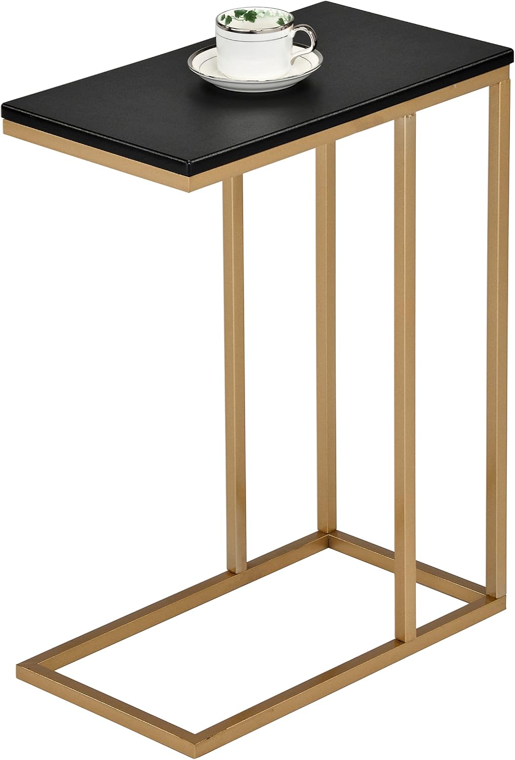Kings Brand C Table for Sofa, Bed & Living Room, Gold Metal End Table