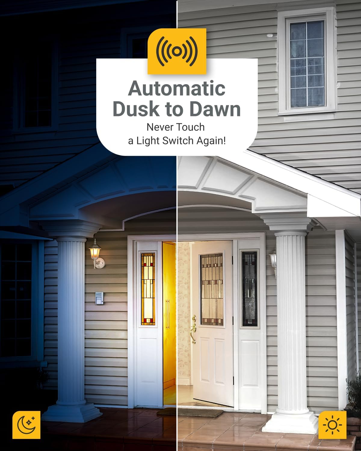 Sunco 6 Pack B11 Candelabra LED Light Bulbs, E12, Dusk to Dawn, 5W=40W
