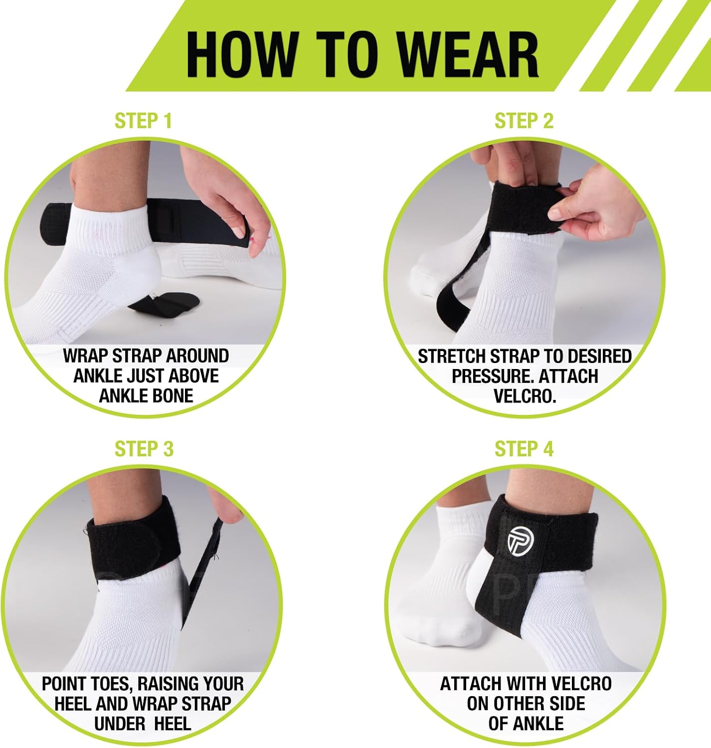 Pro-Tec Athletics Achilles Tendon Support, Tendinitis Relief, Compression Pad, Stabilization, Adjustable Strap & Heel Lift