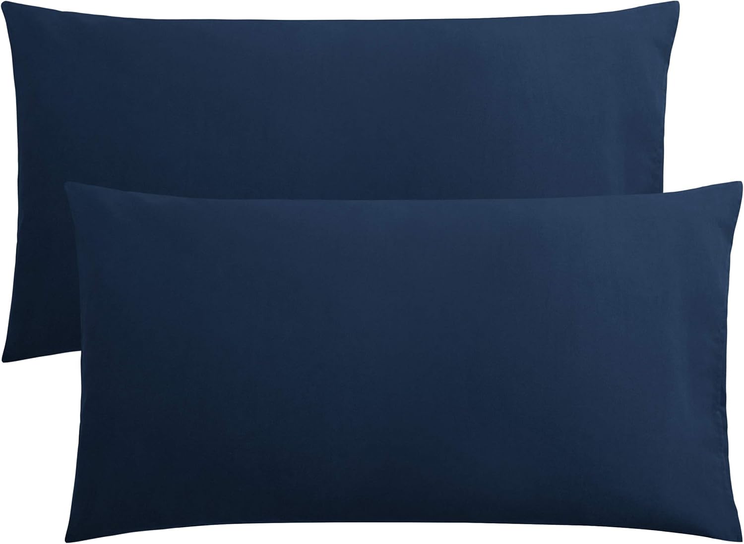 FLXXIE 2-Pack Microfiber Standard Pillow Cases, Envelope Style, White