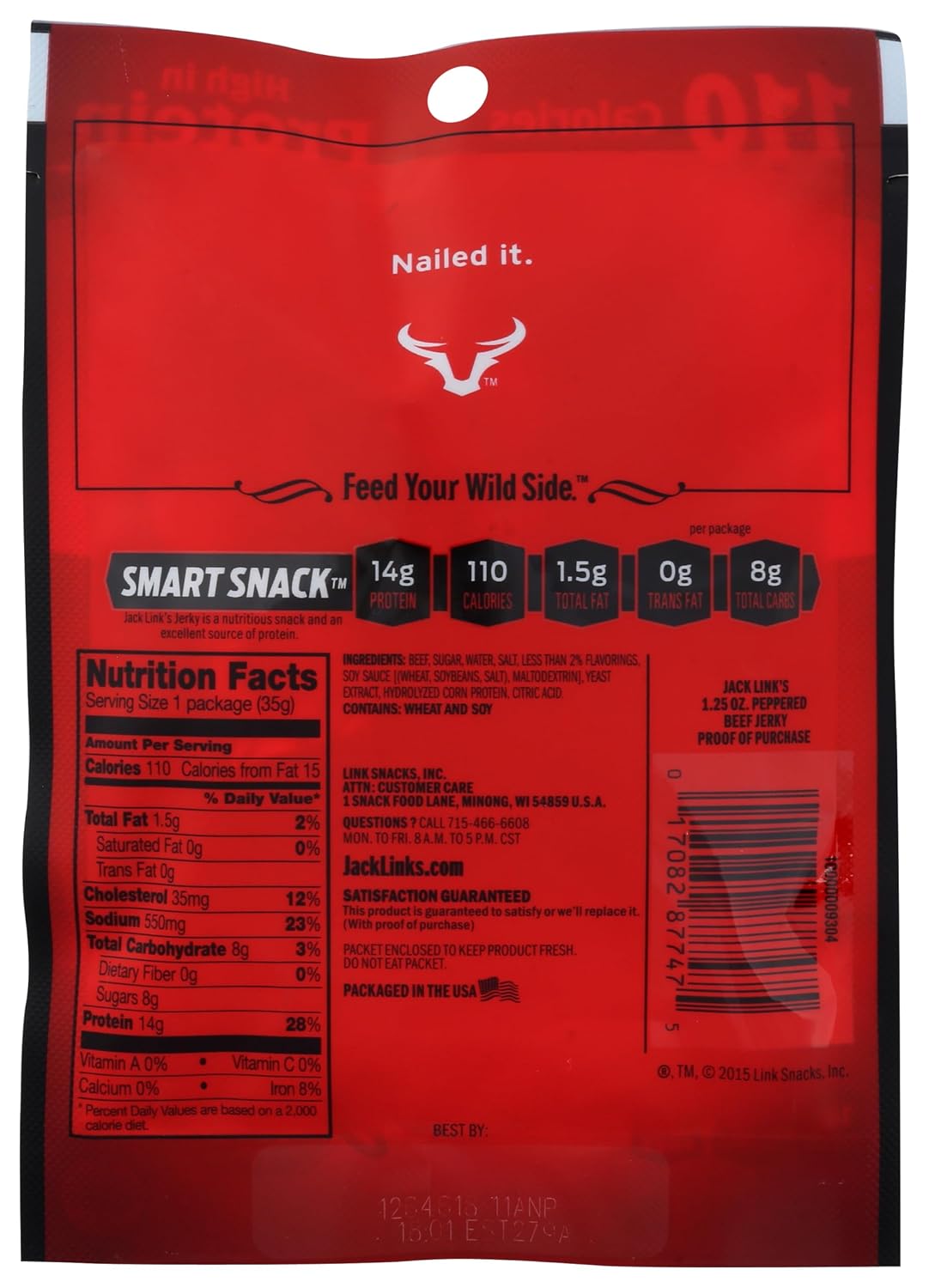 JACK LINKS 10000008421 1.25 oz Pepp Beef Jerky