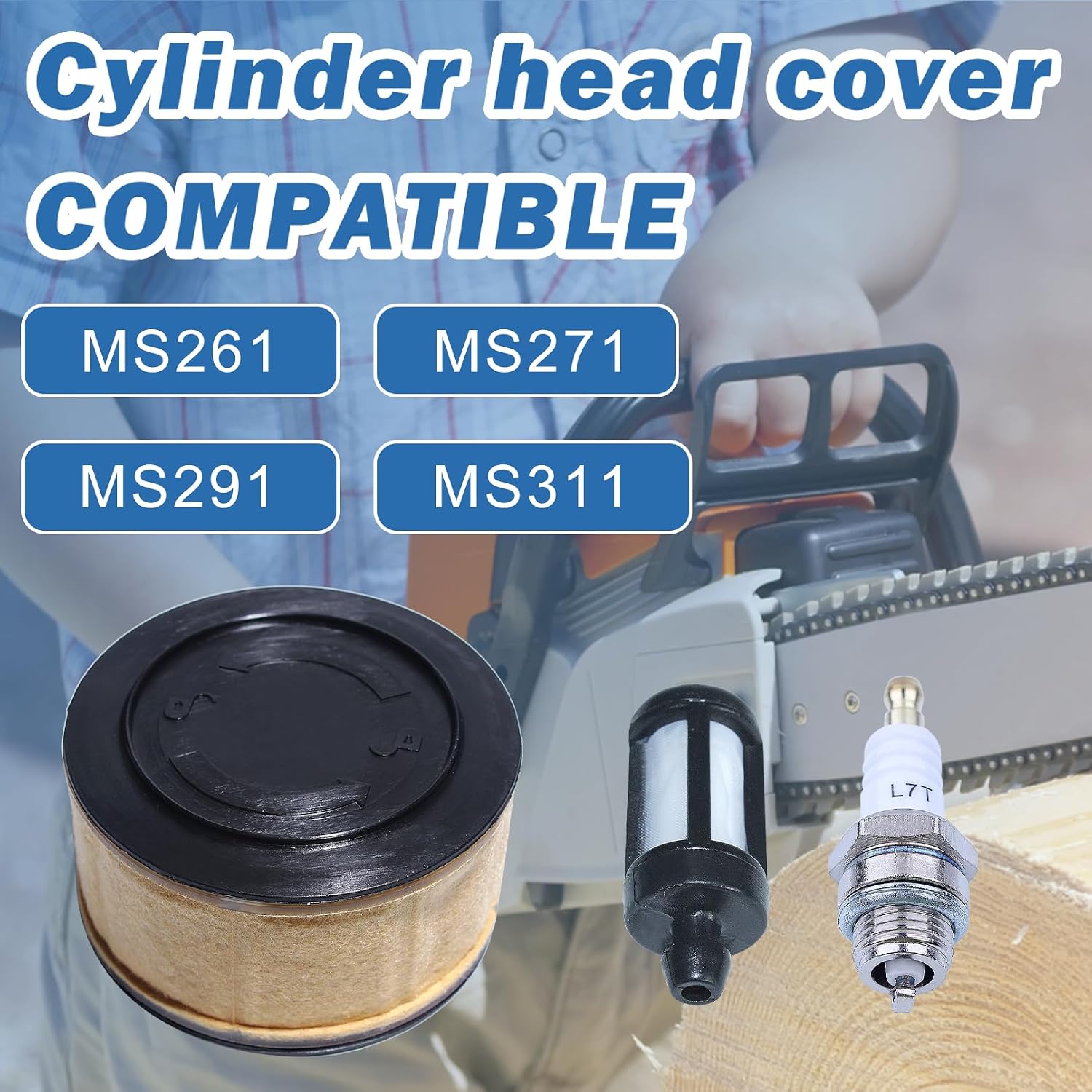 Air Filter Fuel Line Bar Nut Kit for Stihl MS261 MS271 MS291 MS311 Chainsaw