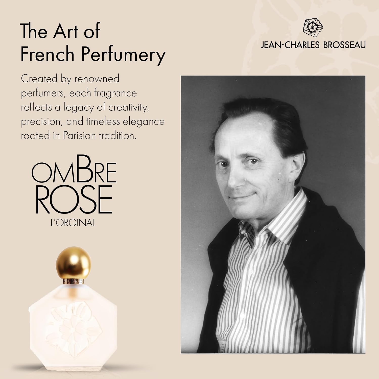 Jean Charles Brosseau Ombre Rose Women Eau De Toilette Spray, 1 Ounce | 1 oz long-lasting eau de toilette powdery floral perfume for women with rose, ylang-ylang & lily of the valley notes.