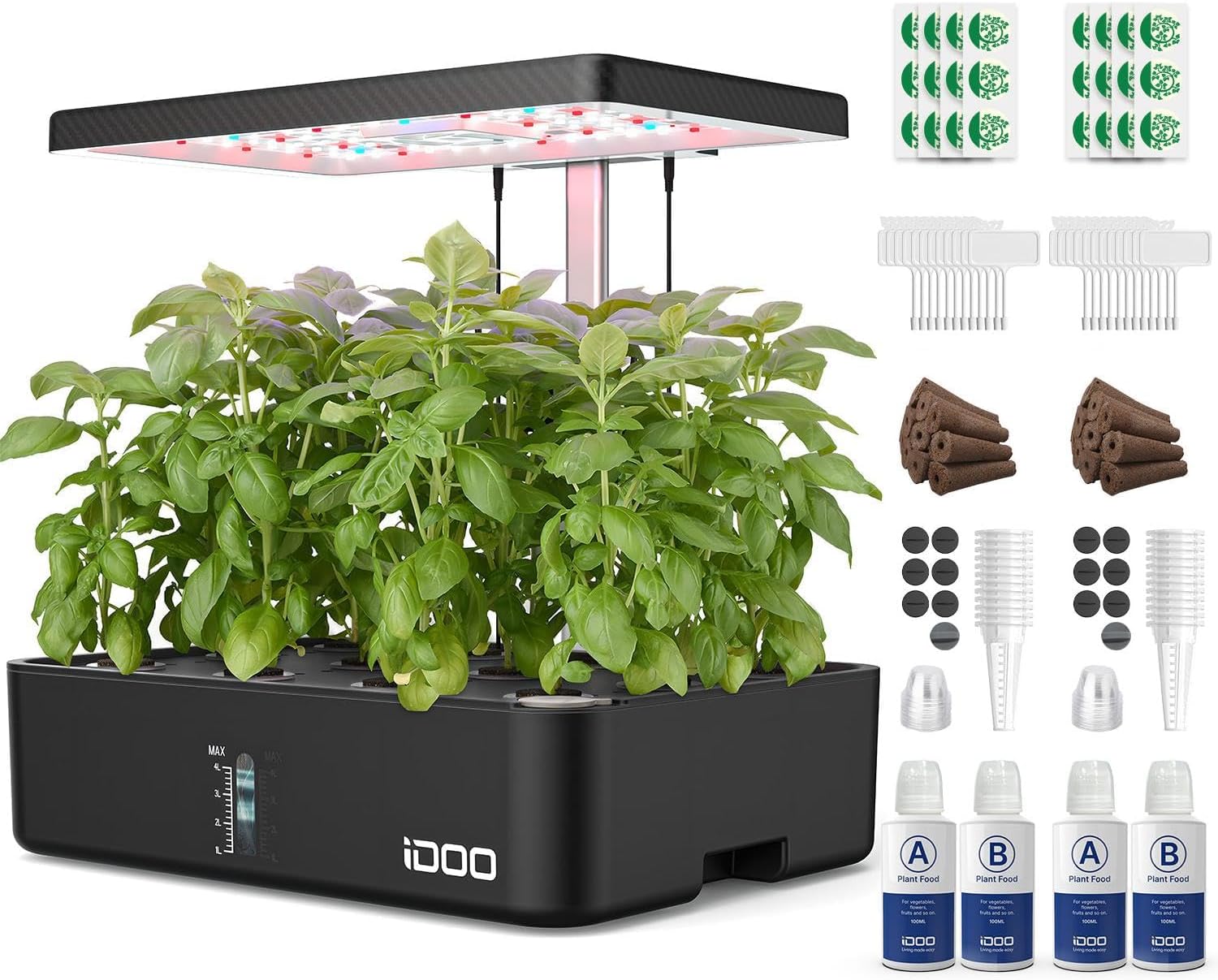 iDOO 12Pods Hydroponics Growing System Garden with LED Grow Light