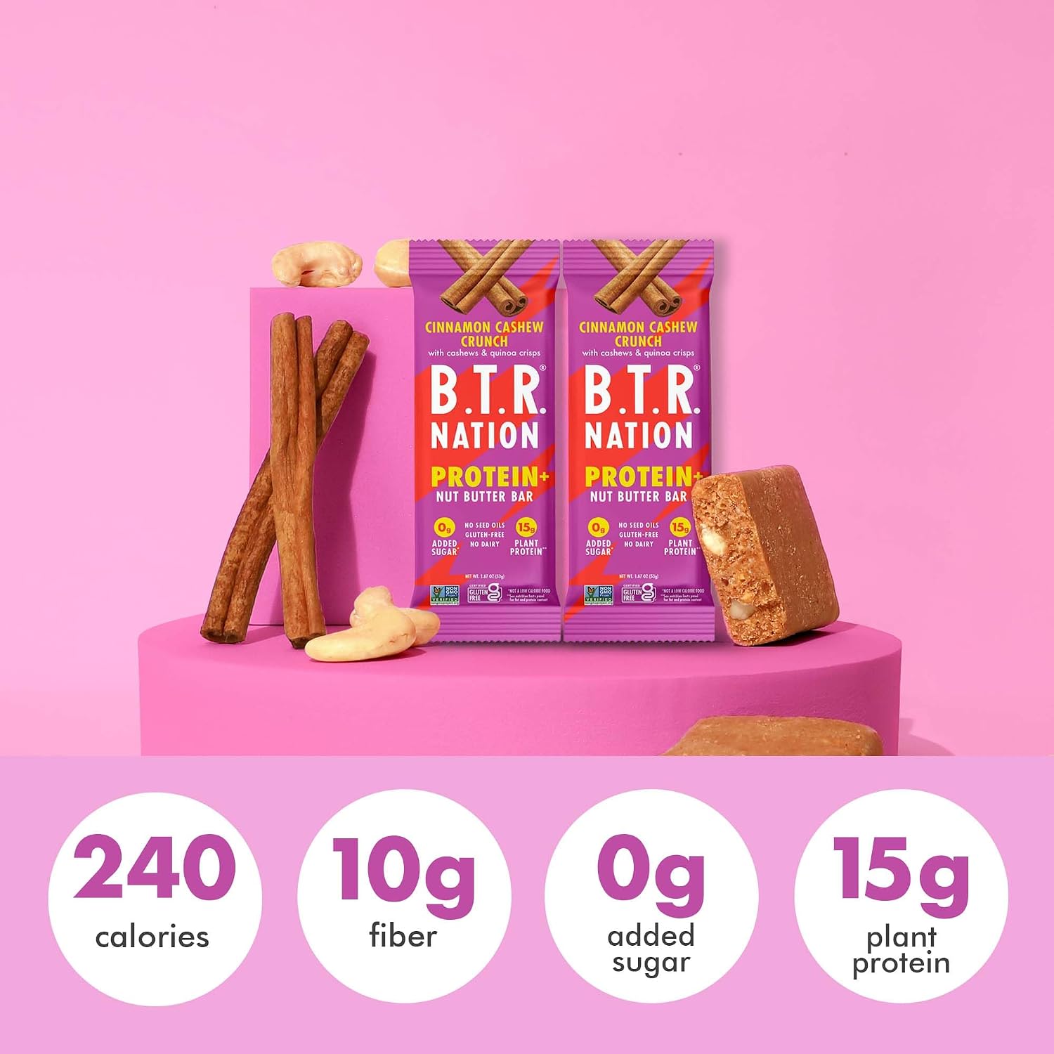 B.T.R Nation - Superfood Protein Bar Dark Chocolate - Vegan - 12 Bars