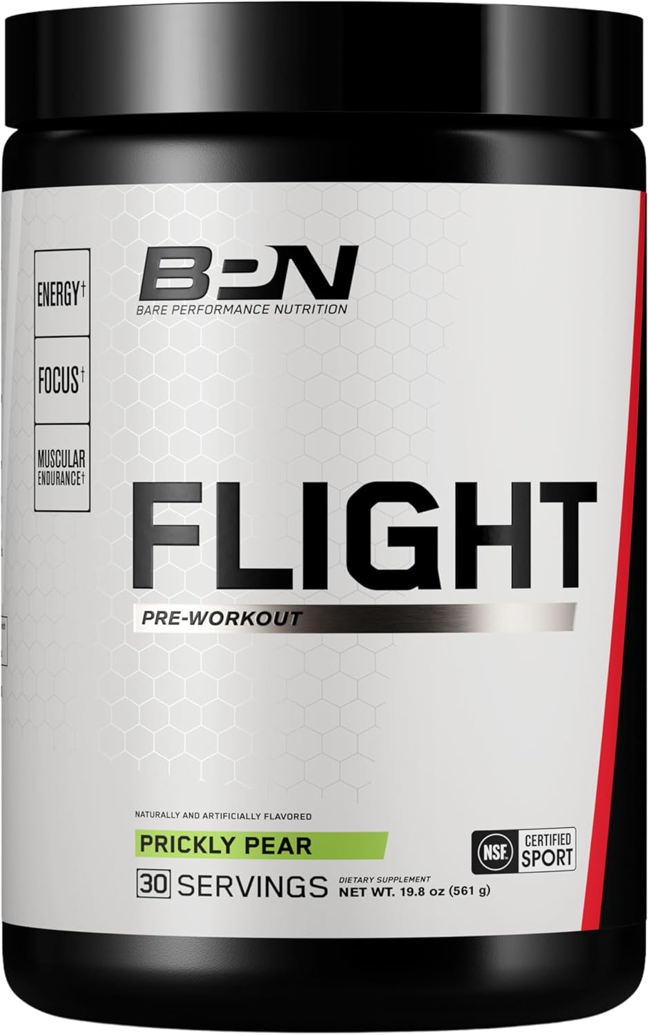 BARE PERFORMANCE NUTRITION BPN Flight Pre Workout, Supports Energy and Mental Focus, Improved Endurance & Muscle Pumps with CarnoSyn® Beta Alanine