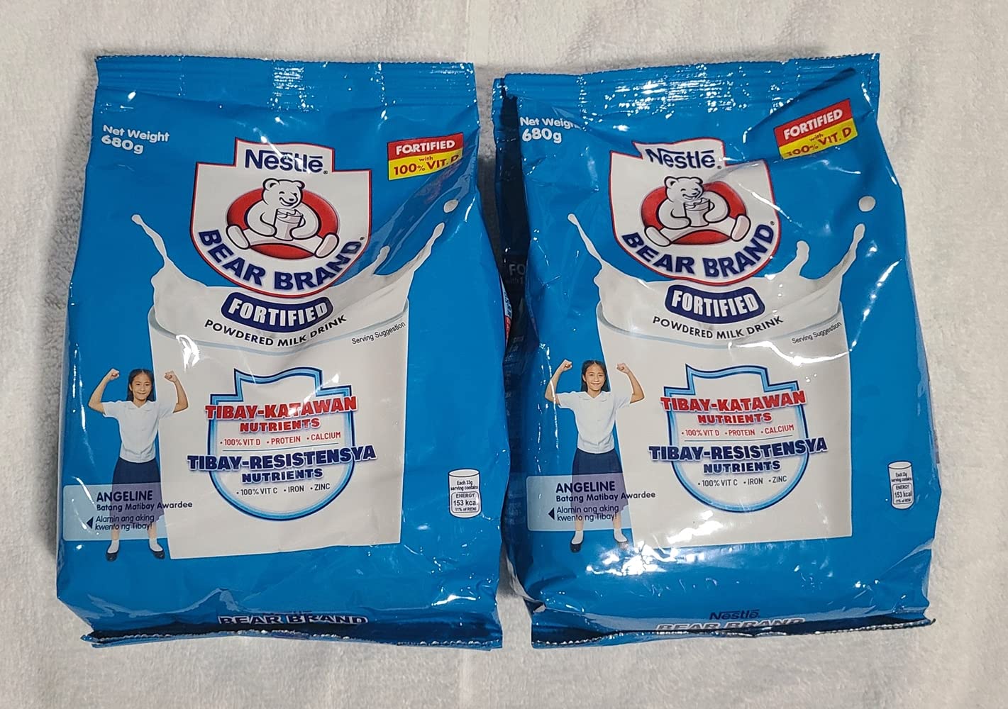 2 x 680 grams Bear Brand Fortified Powdered Milk Drink w/Iron, Zinc & Vitamin C (2 x 680 grams)