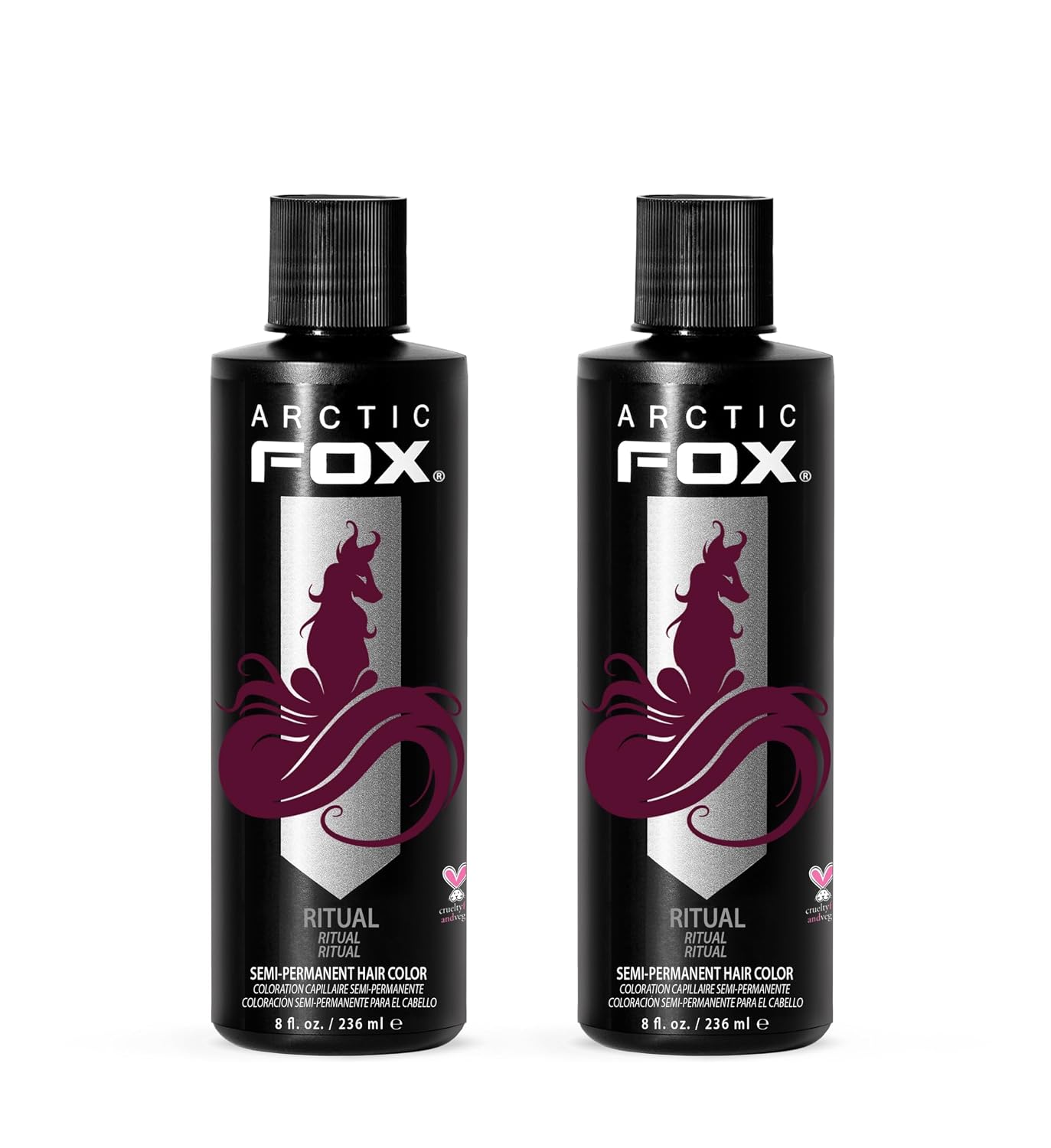 ARCTIC FOX Virgin Pink Semi-Permanent Hair Color - Vegan - 4 fl oz | Vivid and Vibrant, Cruelty Free, Ammonia Free, Peroxide Free, , Cream Formula
