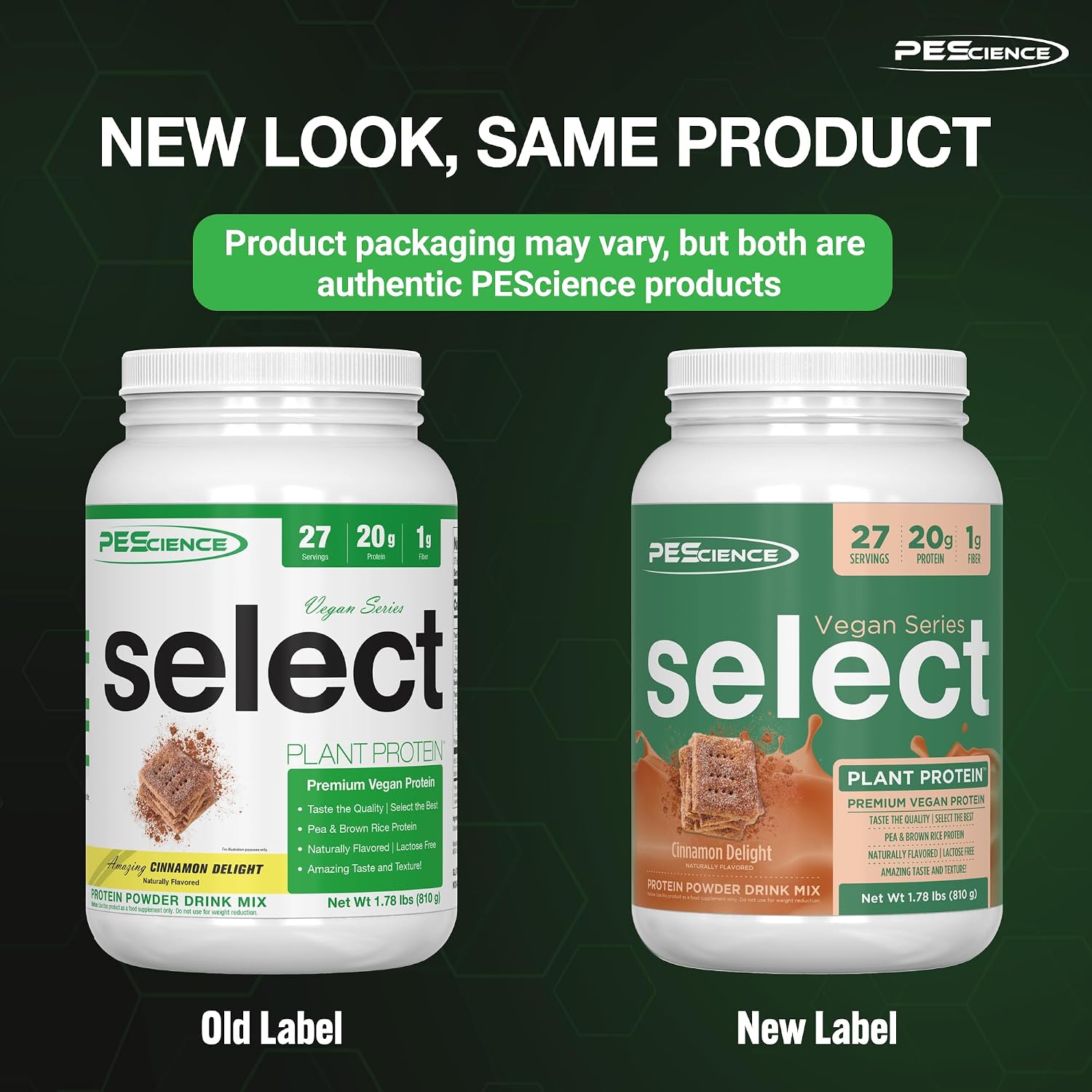 PEScience Select Vegan Protein Powder, Peanut Butter Delight, 27 Servings | Plant Based Protein Powder, Pea and Brown Rice Blend, Dairy Free, Lactose Free, Gluten Free
