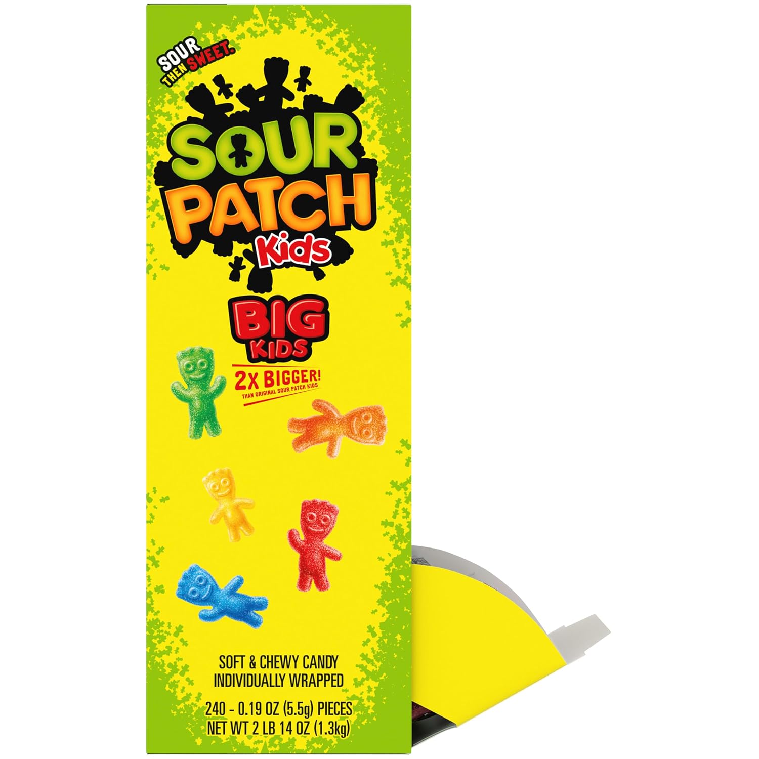 SOUR PATCH KIDS Big Kids Soft & Chewy Gummy Candy, 240 Count | Individually Wrapped, Bulk Candy