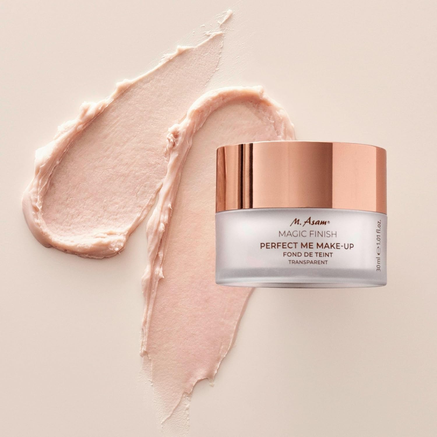 M. Asam Magic Finish Make-up Mousse (1.01 Fl Oz) | 4in1 Primer, Foundation, Concealer & Powder With Buildable Coverage, Hides Redness And Dark Spots, Light To Medium Skin
