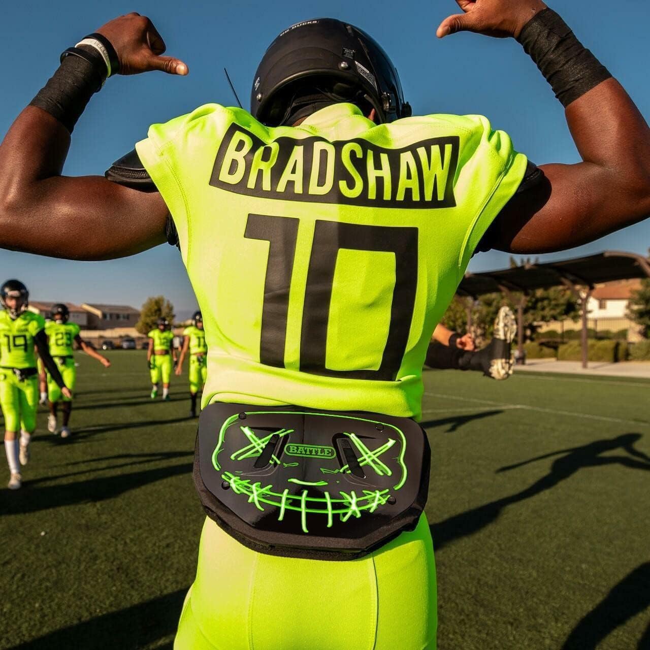 Battle Sports Novelty Football Back Plate, Kids, Adults
