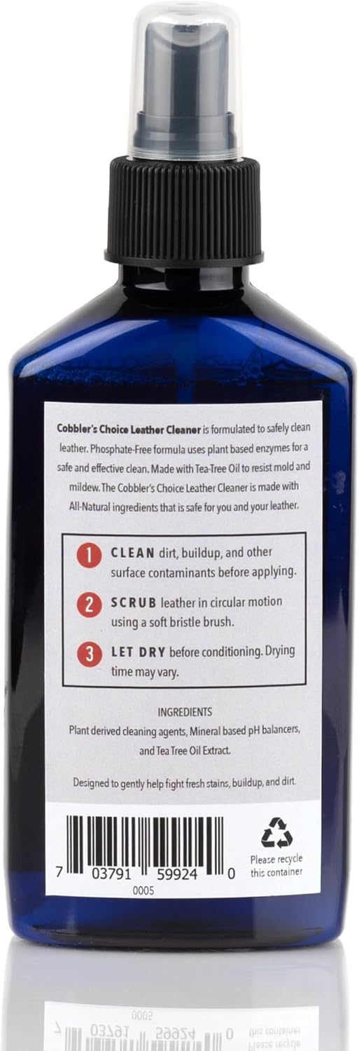 Cobbler's Choice Leather Cleaner Spray - Leather Shoe & Boot Cleaner