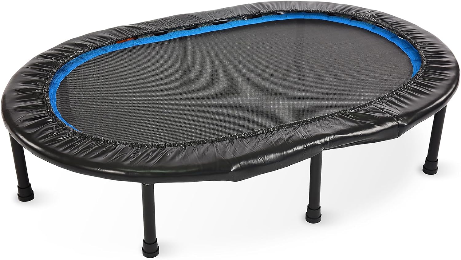 Stamina 36" Foldable Mini Trampoline Rebounder for Adults with Smart Workout App, Black - Portable Fitness Equipment for Home Gym, Cardio and Jumping Training Exercise