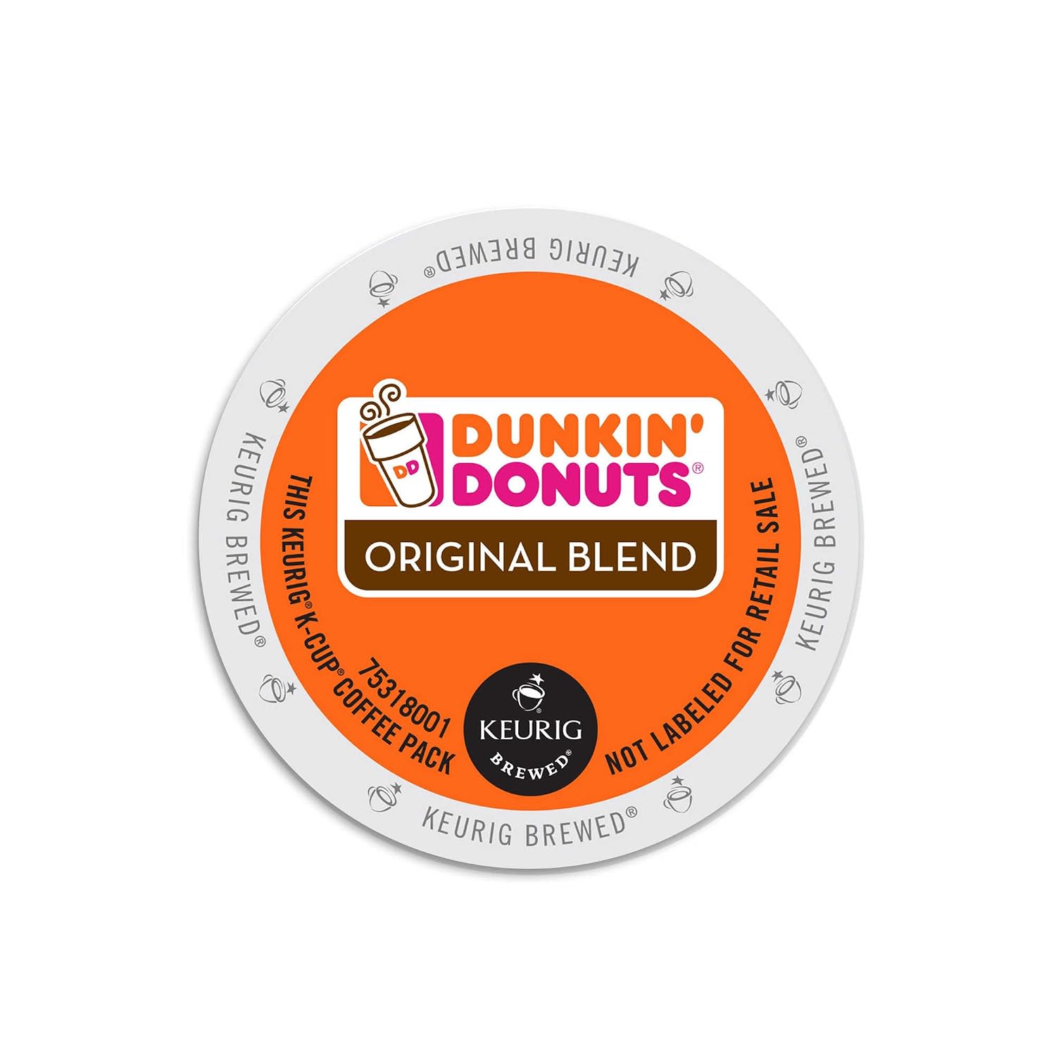Dunkin' Donuts 2091512 Original Blend Coffee K-Cup Pods Medium Roast 44/Box (006933)