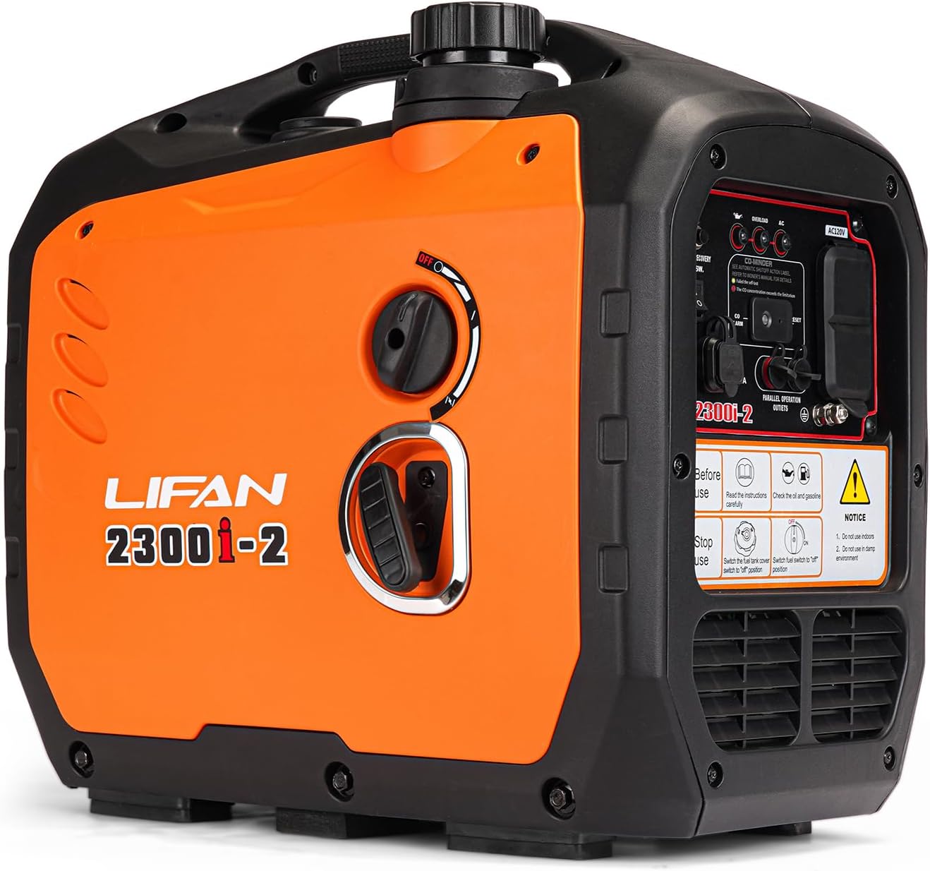 LIFAN 6900W Inverter Generator for Home Backup, 120/240V, Remote Start | 5500W Rated Gas Power, Pure Sine Wave, CO-Minder, RV Ready, Up to 14H at 25% Load