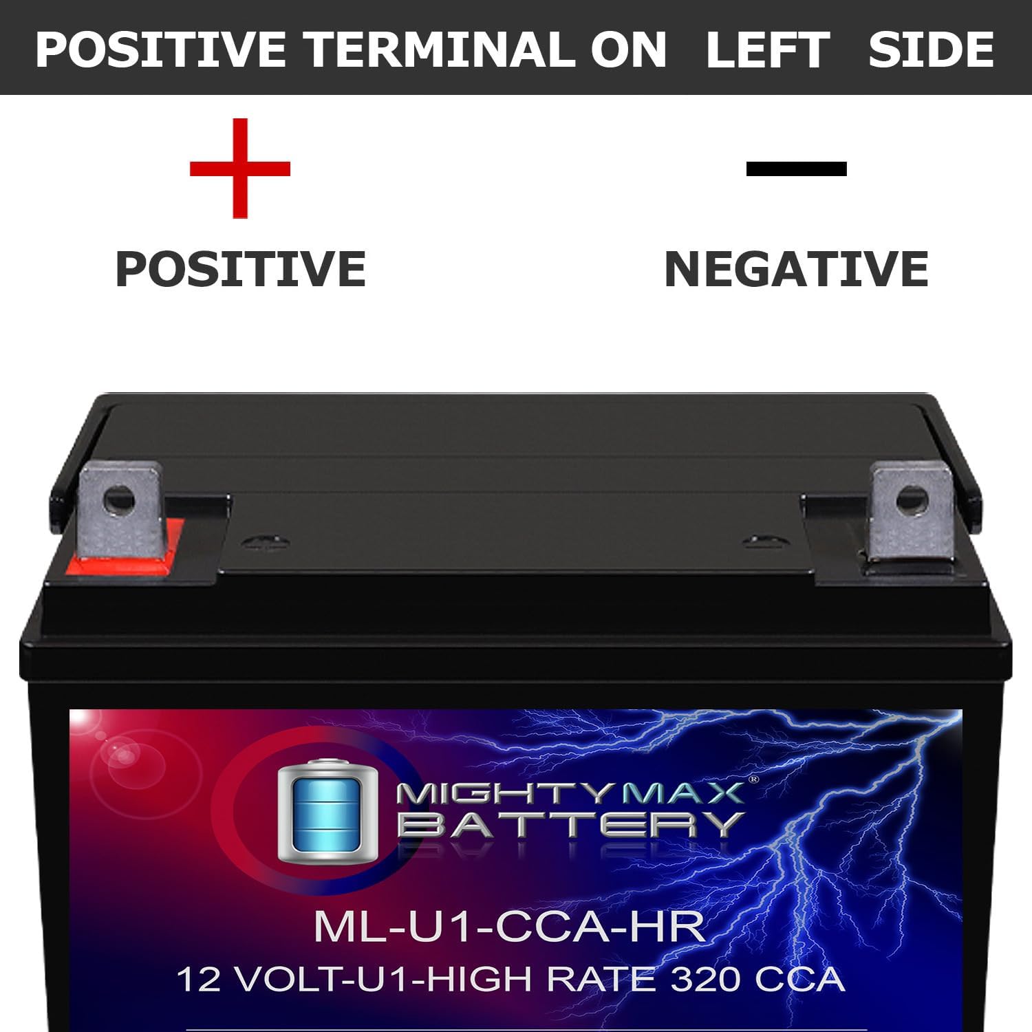 Mighty Max Battery ML-U1-CCAHR 12V 320CCA Battery for JohnDeere X320 300CCA Lawn Mower