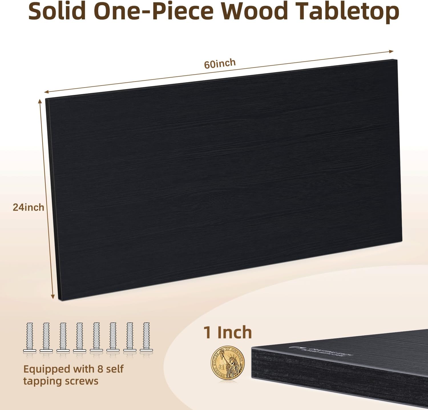 Rectangular Wood Table Top, 71x32x1 in Solid One-Piece Workbench Top | Wood Table Top Particle Board For Standing Desk, Home Office DIY Countertop, Washer Dryer, Coffee Bar And Workbench Use
