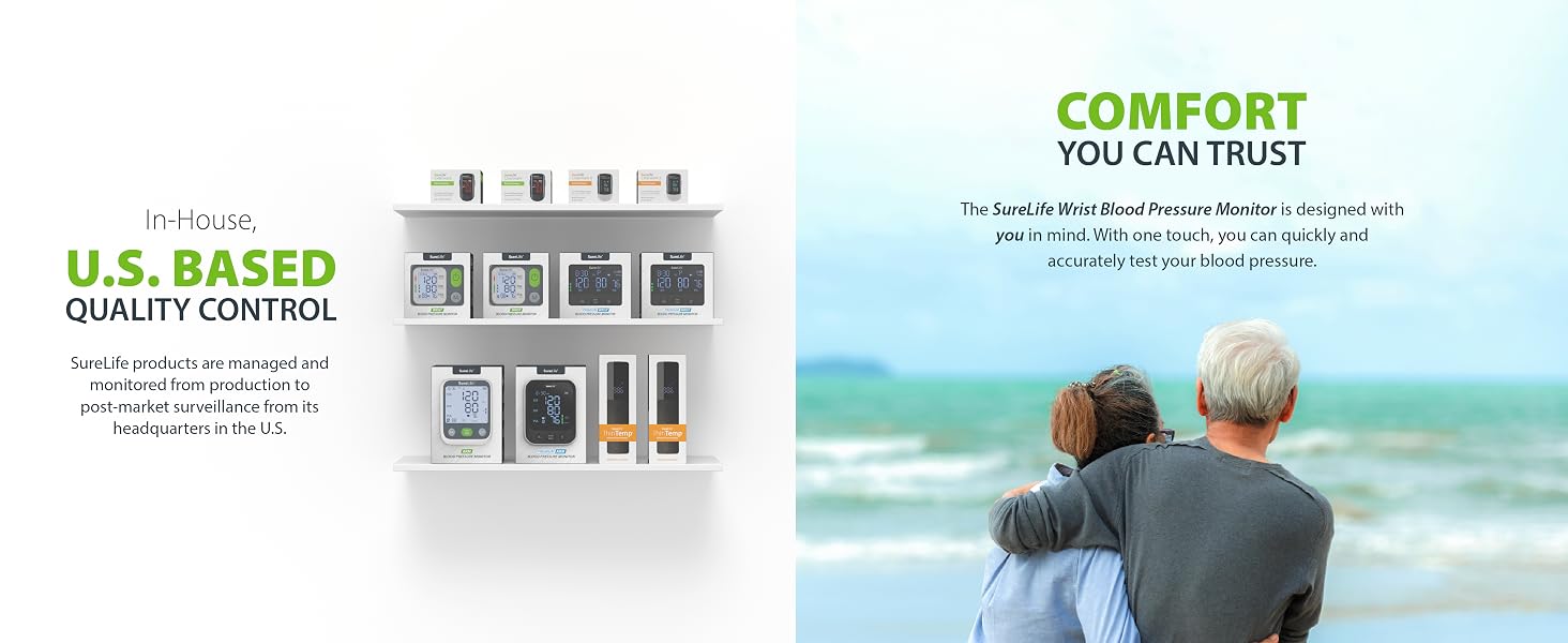 SureLife Wrist Blood Pressure Monitor - U.S. Based &amp; Comfort You can Trust