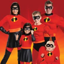 A family all in costumes