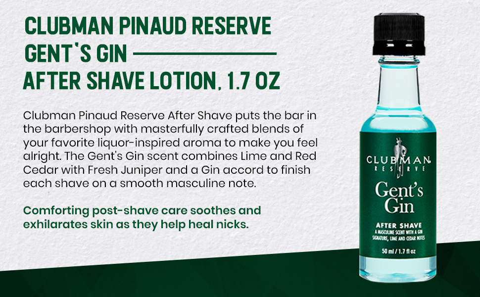 Clubman Reserve - Gents Gin After Shave Lotion 1.7 fl. Oz x 2 packs