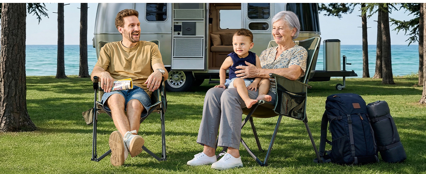 4 level adjustable camping chair