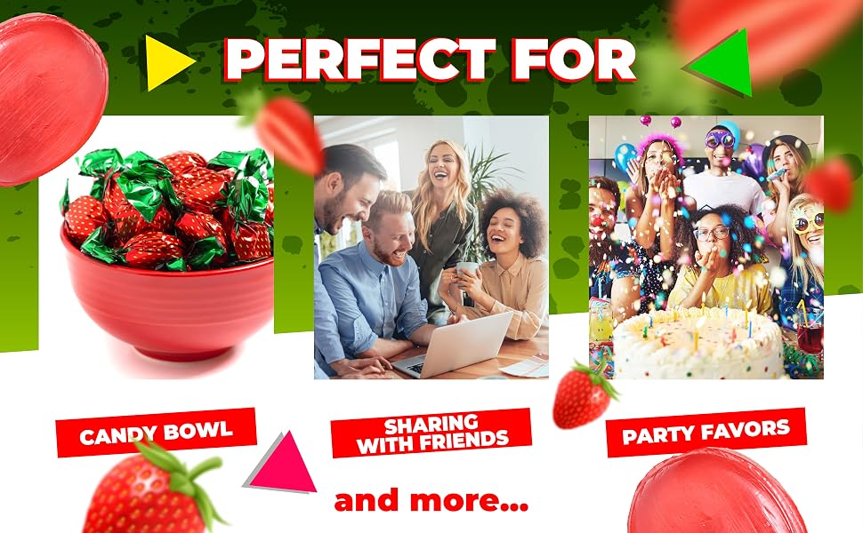 bon bons hard candy strawberry fill individually wrapped fruit flavor sweet snack candies hostess