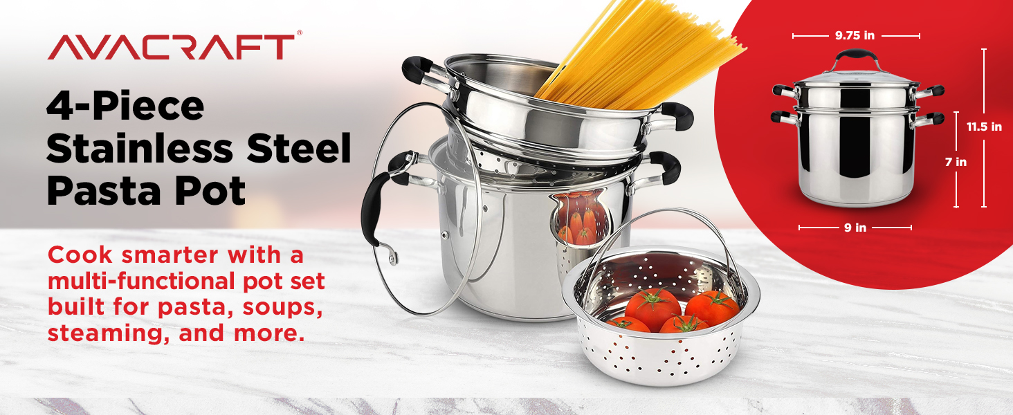 AVACRAFT 4-Piece Pasta Set