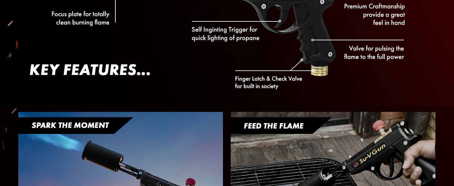 Su v gun grillblazer sear flame torch