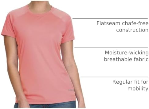 baleaf Women's UPF 50+ UV Protection Shirts Short Sleeve T-Shirts SPF Sun Shirts Quick Dry Outdoor Performance Tops Pink Size S