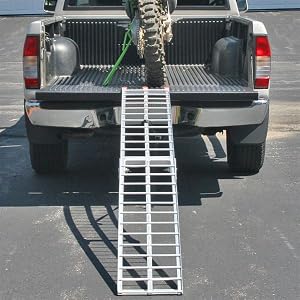 Single runner motorcycle ramp