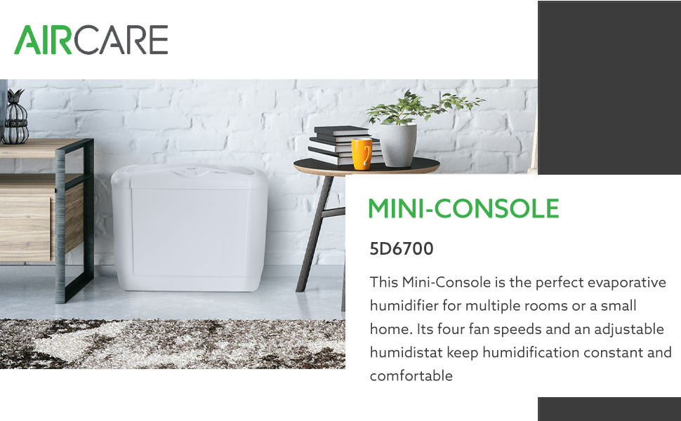 AIRCARE D-Series Small Home/Large Room Humidifier (1,250 sq ft, White)