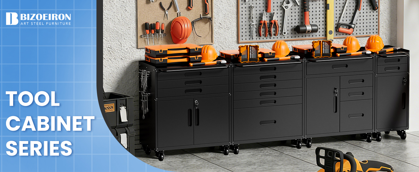 Tool Storage Cabinet with Wheels